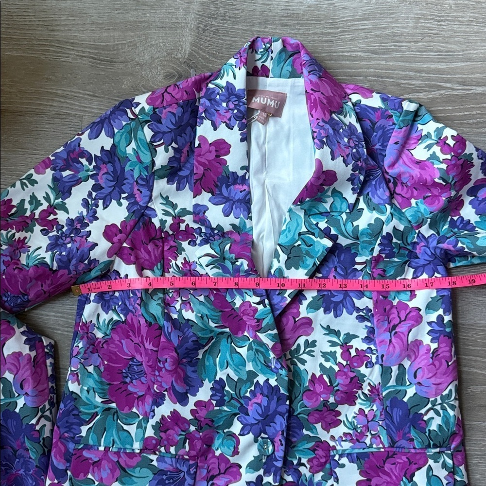 NEW Show Me Your Mumu Ezra Blazer in the Magenta Blooms floral print XS - Picture 8 of 9